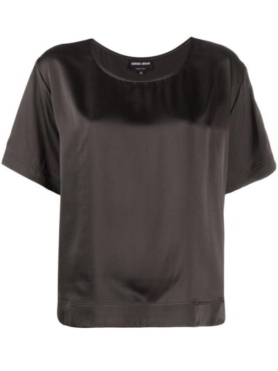 Giorgio Armani Loose Fit Bluse Damen Grau | R9LSL705