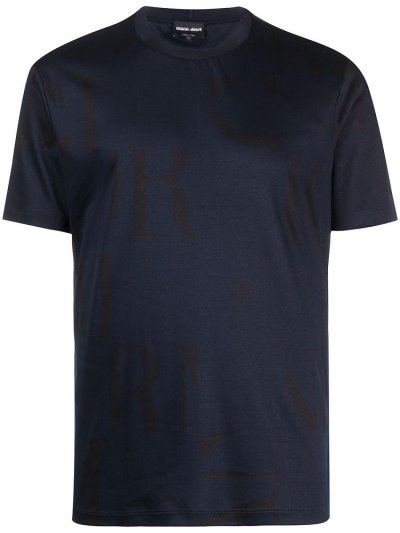 Giorgio Armani Low Constrast Print Bomberjacke Herren Blau | SUUAZKMO