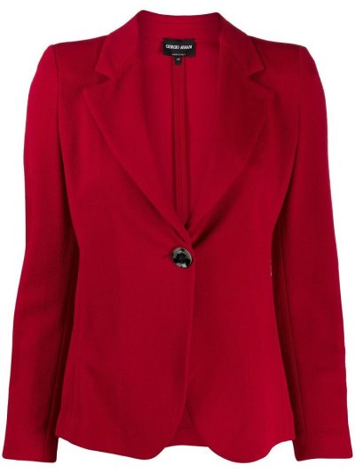 Giorgio Armani One Button Fitted Blazer Damen Rot | Y5MDGZ2M