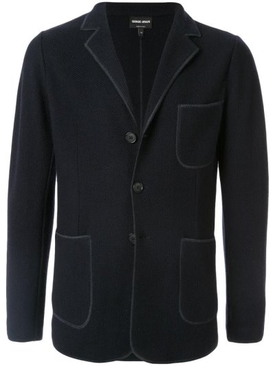 Giorgio Armani Patch Pocket Blazer Herren Blau | LVQ5GGVH