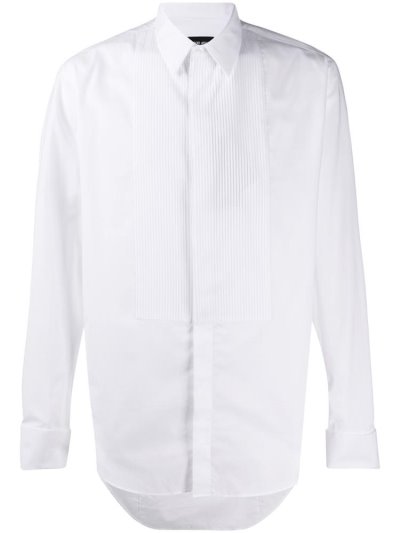 Giorgio Armani Pleated Bib Formal Hemd Herren Weiß | C8QYU416