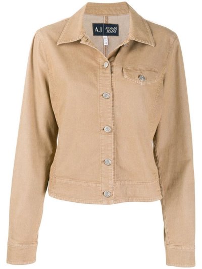 Giorgio Armani Pre-owned 1990s Denim Jacke Damen Beige | HN5LQ1OA