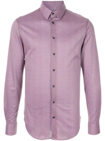 Giorgio Armani Printed Hemd Herren Rot | 5AK68ENR