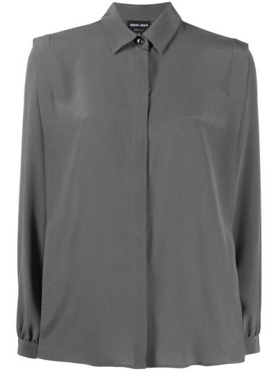 Giorgio Armani Relaxed Fit Hemd Damen Grau | FJ0ILJ6I