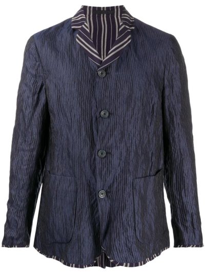 Giorgio Armani Reversible Striped Blazer Herren Blau | G34Z5EBO