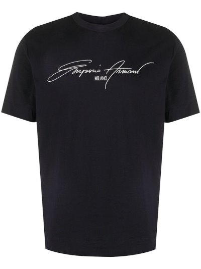 Giorgio Armani Signature Logo Print Bomberjacke Herren Schwarz | ELS7LBNT