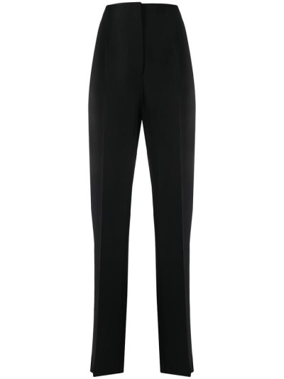Giorgio Armani Silk High Rise Tailored Pants Hose Damen Blau | 6XL9BQW7