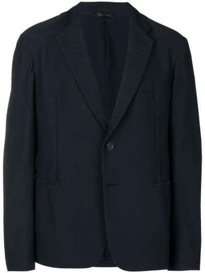 Giorgio Armani Single Breasted Mesh Blazer Herren Blau | FNYI2EZR