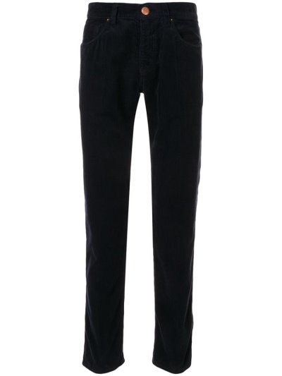 Giorgio Armani Slim Corduroy Hose Herren Schwarz | T7HTR2E8