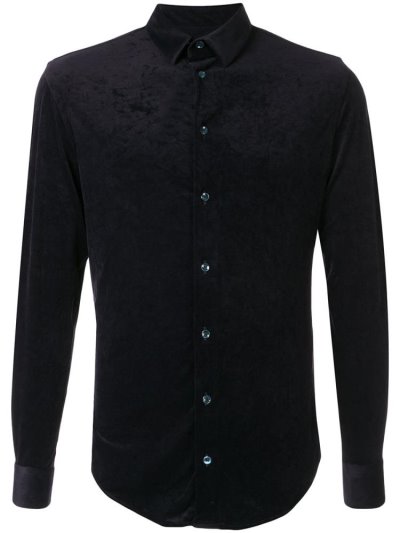 Giorgio Armani Slim Fit Hemd Herren Schwarz | JK9UUMA0