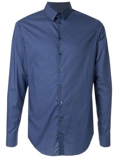 Giorgio Armani Slim Fit Klassische Hemd Herren Blau | HRYQIPKO
