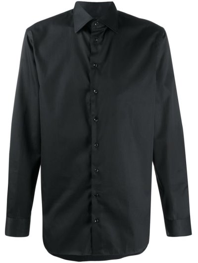 Giorgio Armani Slim Fit Kleider Hemd Herren Schwarz | G3K1K8EO