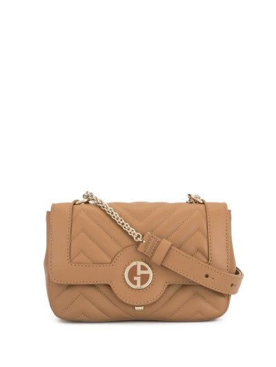 Giorgio Armani Soft Logo crossbody taschen Damen Braun | TINBHOCV