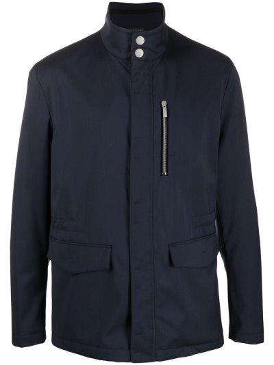 Giorgio Armani Stand Collar Field Jacke Herren Blau | Y7AQX0KF