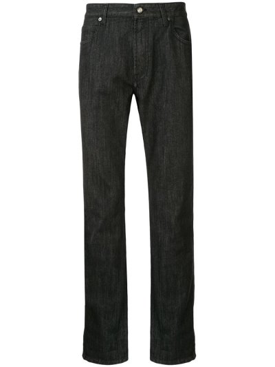 Giorgio Armani Straight Leg Jeans Herren Schwarz | P7FSI6E5