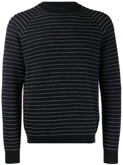 Giorgio Armani Striped Jumper Herren Blau | AIA5E0SJ