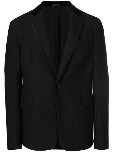 Giorgio Armani Textured Blazer Herren Schwarz | LTZSB75V