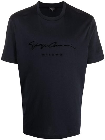 Giorgio Armani Textured Logo Bomberjacke Herren Blau | I9DIOC6T