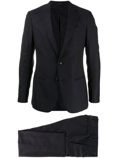 Giorgio Armani Textured Two Piece Anzüge Herren Blau | HS2705QI