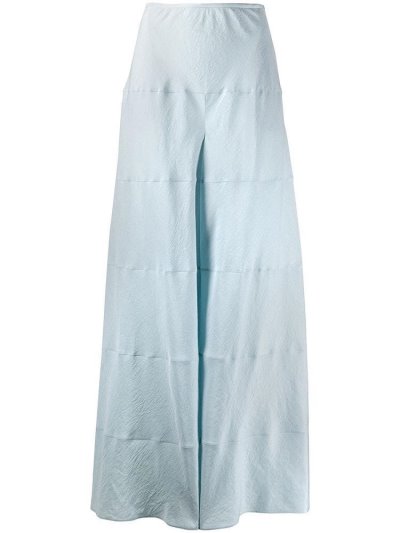 Giorgio Armani Tiered Palazzo Hose Damen Blau | YM5VR9GS
