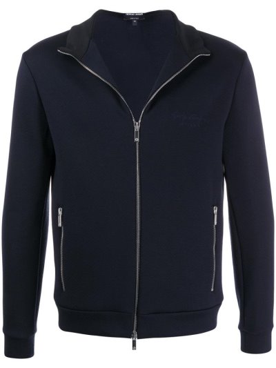 Giorgio Armani Zip Front Sweatshirts Herren Blau | 0NGX6M3Q