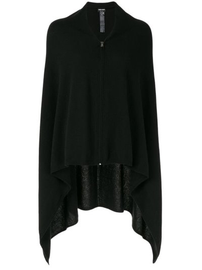 Giorgio Armani Zipped Cashmere Poncho Mäntel Damen Schwarz | EO51RQEZ